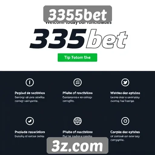 Visão geral das funcionalidades do site 3355bet